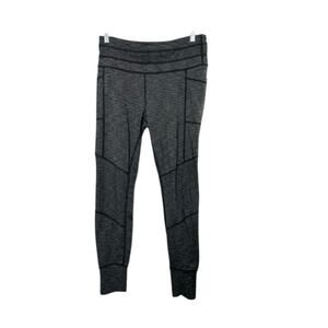 Athleta Heather Gray Excursion Tight Legging Stash Pockets Women's Medium